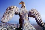 Eagle Statue, Sculpture, wings, Baha'i Shrine and Gardens, Headquarters, Haifa, CAZV01P08_14