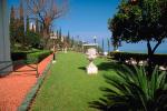 Gardens, path, urn, tree, Baha'i Shrine and Gardens, Headquarters, Haifa, CAZV01P08_18.3341