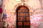 Graffiti, Arch doorway, door, The Old City Jerusalem, CAZV02P01_14.3341