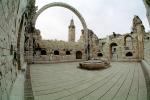 arch of the ruined Hurva Synagogue, Tower, Jewish Quarter, Temple, Old City of Jerusalem
