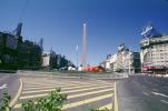 Obelisco de Buenos Aires, Obelisk, Street, Plaza de la Repœblica, (Republic Square), Crosswalk, Landmark, Buenos Aires
