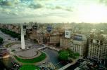 Obelisco de Buenos Aires, Obelisk, Street, Landmark, Plaza de la Repœblica, (Republic Square), Buenos Aires, CBAV01P03_09