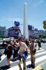 Crosswalk, Obelisco de Buenos Aires, Obelisk, Street, Landmark, Plaza de la Rep?blica, (Republic Square), Buenos Aires, CBAV01P04_03