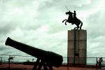 Cannon, sword, charge, mortar, statue, statuary, canon, landmark, Buenos Aires, Artillery, gun, CBAV01P07_04