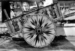 Cart, cartwheel, wagonwheel, ornate, San Jose, CBCV01P07_03BW