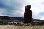 Statue, Moai, Face, Rock, Stone, Rapa Nui National Park, Easter Island, Isla de Pascua, landmark, CBHV01P04_03