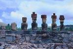 Easter Island, Statue, Moai, Face, Rock, Stone, Rapa Nui National Park, landmark, CBHV01P04_05B