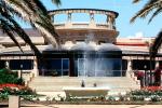 Sidewalk, Palm Trees, Water Fountain, aquatics, Steps, Building, Valparaiso, CBHV01P04_14B