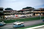 Highway, Cars, automobile, vehicles, buildings, roadway, Chevy Impala, September 1967, 1960s, CBJV01P04_03