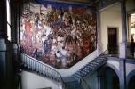 Stairs, Steps, Staircase, Building, Wall Painting, Mural, Chapultepec Castle, Castillo de Chapultepec, CBLV01P11_01