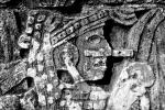 Carving, Stone, bar-Relief, Figure, Chichen Itza, CBMV01P12_04BW