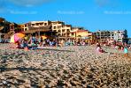 Beach, Sand, Buildings, Hotel, Parasol, Cabo San Lucas