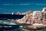 Cliffs, Hotel, Building, Waves, Coastline, Pacific Ocean, Cabo San Lucas, CBMV02P11_05.1512