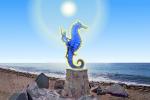 Transcendental Seahorse Sculpture, Puerto Vallarta, Paintography, CBMV02P12_19