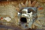 statue, statuary, gargoyle, dragon, creature, teeth, art, artform, Teotihuacan, CBMV05P12_10