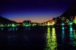 Night, nighttime, cityscape, sunset, water reflections, CBMV05P15_10