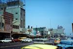 Cars, Automobiles, Vehicles, buildings, boulevard, Ciudad de Jaurez, July 1970, 1970s, CBMV05P15_16