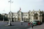 Palacio, Peruvian Government Palace, Plaza de Armas, building, landmark, Lima, 1950s, CBPV01P11_09
