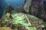 Machu Picchu, (Quechua: Machu Pikchu) ? "Old Mountain", landmark, CBPV01P11_18