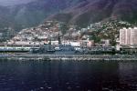 Navy Ships, dock, harbor, hillside, mountains, buildings, La Guaira, Maiquetia, Venezuela, CBVV01P01_18
