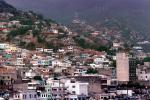 Homes, hillside, buildings, crane, La Guaira, Maiquetia, Venezuela, CBVV01P02_01