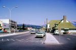Highway, road, cars, buildings, chimney, sidewalk, Checker Cab, Chevy Impala, Jaspar, 1960s, CCAV01P01_07