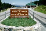 Welcome Canada, Waterton Lakes National  Park, border crossing
