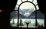Lake Louise, Mountains, Window, Curtains, Chateau Lake Louise Hotel, building, Banff, CCAV01P06_07