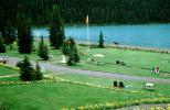 Lake Louise, Mountains, Forest, Lawn, Path, Flowers, Banff, CCAV01P06_12