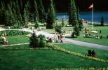 Lake Louise, Mountains, Forest, Lawn, Path, Flowers, Banff, CCAV01P06_15
