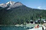Lake Louise, Mountains, Forest, Lawn, Path, Flowers, Banff, Woodland, Trees, CCAV01P07_02