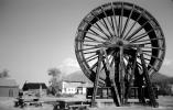 Water Wheel, Mill, Round, Circular, Circle, Sluice, waterwheel, Fort Steele, flume, CCBV01P09_03BW