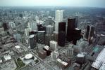 Aerial Cityscape, Downtown skyline, buildings, skyscrapers, 4 May 1985