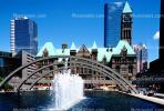 Arch over Water Fountain, aquatics, Old City Hall, buildings, skyline, cityscape, highrise, CCOV02P04_03