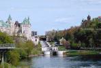 Locks, Rideau Canal, Waterway, building, Ottawa River, Chateau Laurier, Hotel, landmark, CCOV02P06_11.1530