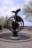 Monument To Airmen In WWII, Earth Globe, Eagle, Water Fountain, aquatics, bronze sculpture, Memorial, landmark, Ottawa River