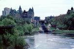 Ottawa River, Canal Locks, skyline, CCQV01P04_03