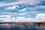 Homes, houses, clouds, village, town, Skyline, Building, Ottawa River, Hull