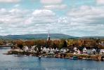 Homes, houses, clouds, village, town, Skyline, Buildings, Ottawa River, Hull