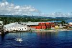 Dock, warehouse, containers, boat, harbor, Honiara, Guadalcanal Island, CDMV01P02_17
