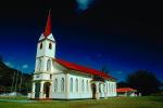 Church, spire, steeple, Raiatea, Uturoa, Society Islands, CDPV01P06_15.0642