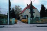 fence, driveway, flowers, house, home, Building, domestic, domicile, residency, housing, Vienna