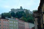 Buildings, trees, Hohensalzburg Castle, hill, Salzburg