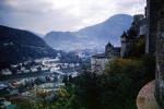 Buildings, cityscape, Hohensalzburg Castle, Mountains, Salzach River, Salzburg, CEAV01P11_02