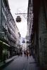 Getreidegasse, shops, medieval alley, lane, alleyway, buildings, shops, Salzburg, CEAV01P11_08