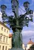 Art-nouveau style Candelabra, Hradcany Square, in Prague