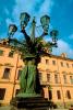 Art-nouveau style Candelabra, Hradcany Square, in Prague, CECV01P05_12.0643