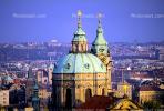 Skyline, buildings, Prague, Church of Saint Nicholas, building, dome, CECV01P08_01.0149