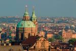 Skyline, buildings, Prague, Church of Saint Nicholas, building, dome, CECV01P08_04.0643