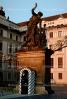 Titans Statue, fighting giant, Soldier, Guard, Guardhouse, Matthias Gate, Prague Castle, CECV01P09_18.1516